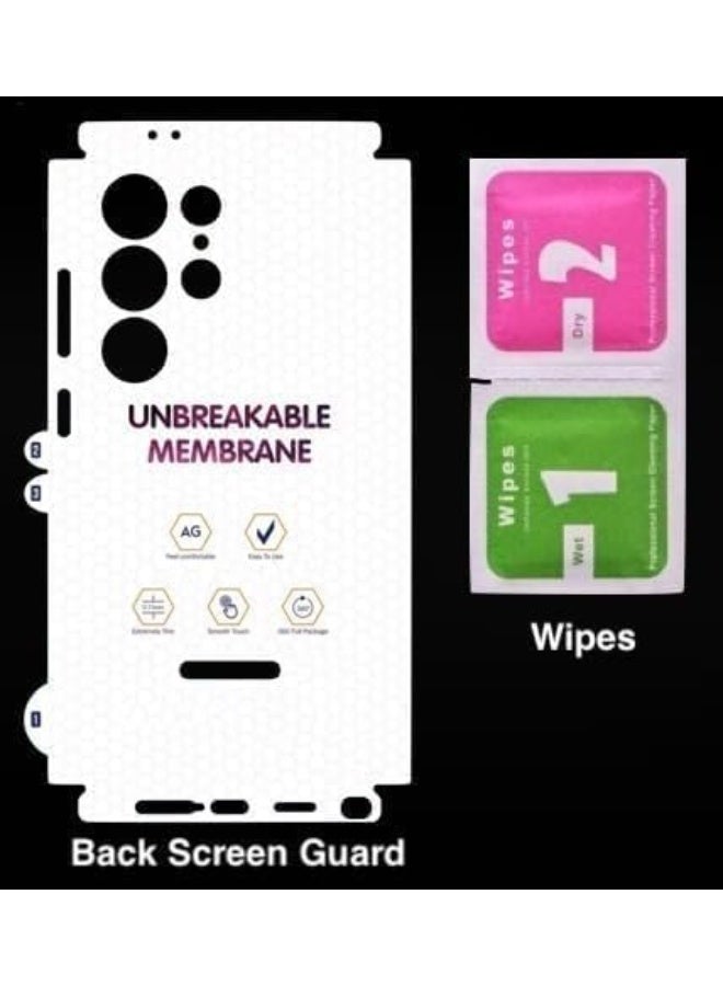 موز MATTE Back Sticker Screen Protector for Samsung Galaxy S23 Ultra, Matte Anti-Fingerprint, Full Side Anti-Scratch, Gelatin Material (Samsung Galaxy S23 Ultra) - Image 2